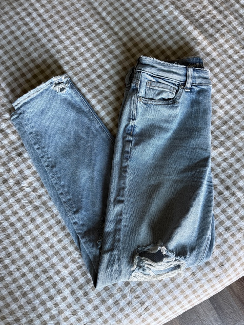 American Eagle Distressed “Mom Jeans”